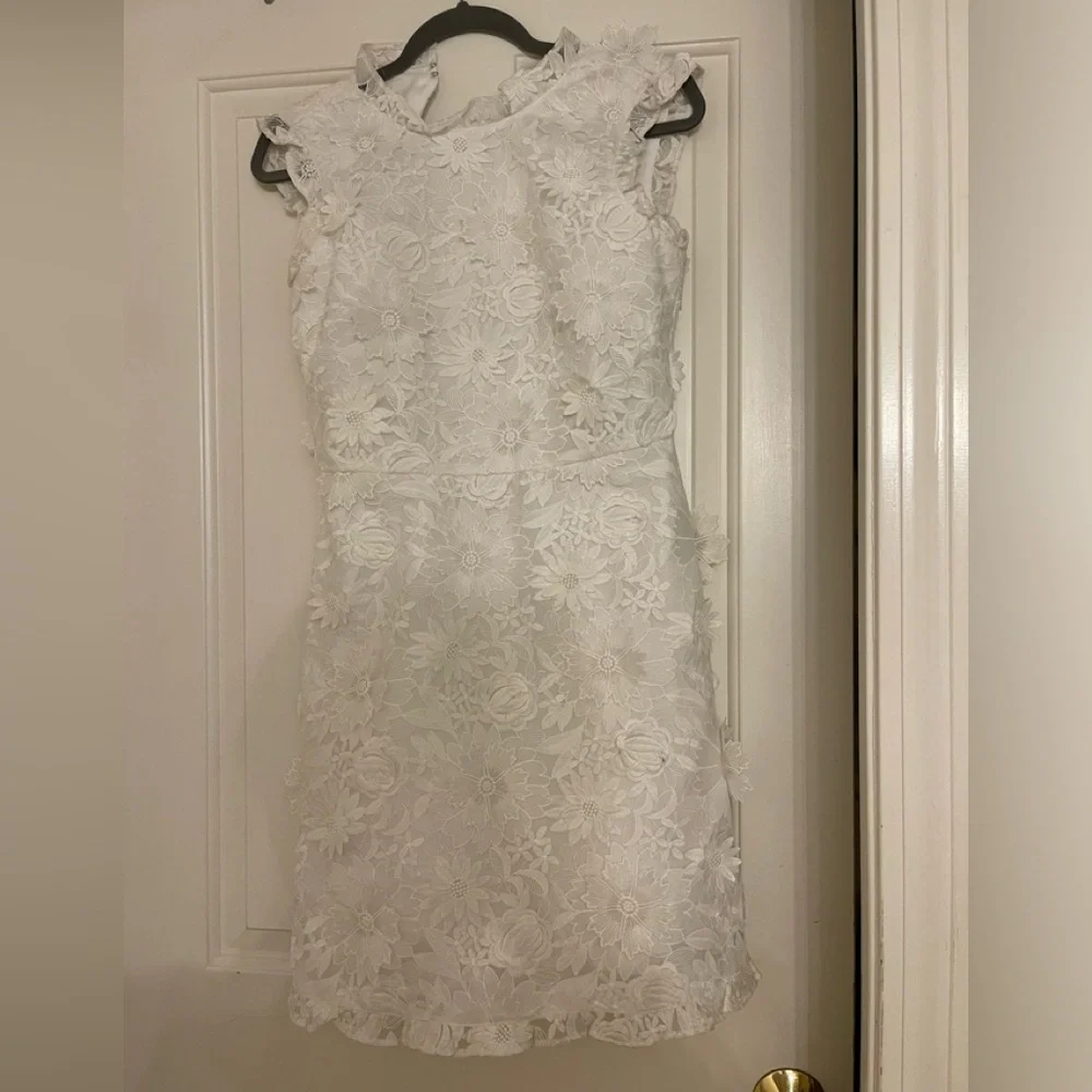 J. Crew White Floral Lace Mini Dress - Picture 5 of 9